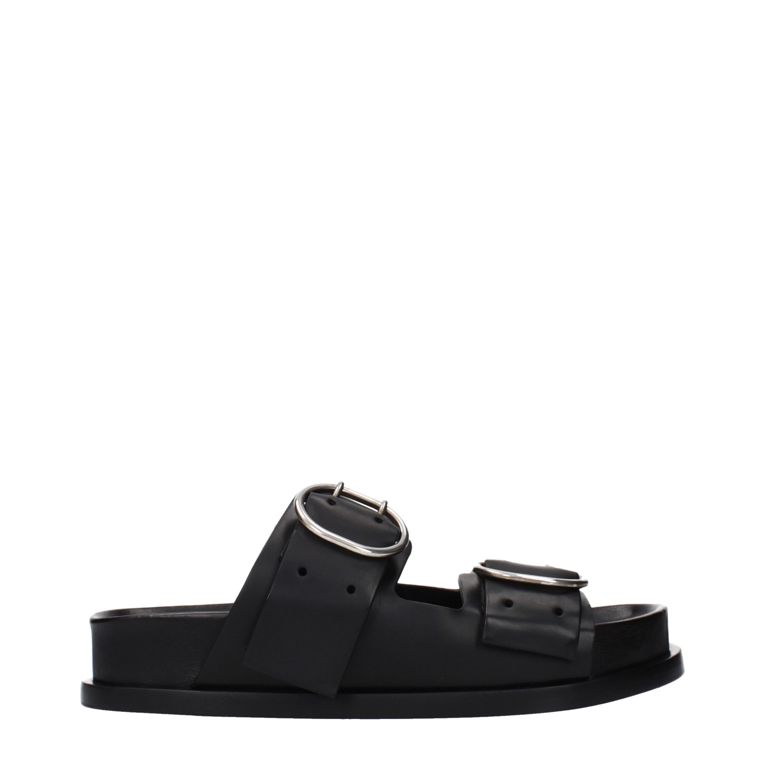 Jil Sander - Black Leather Slippers