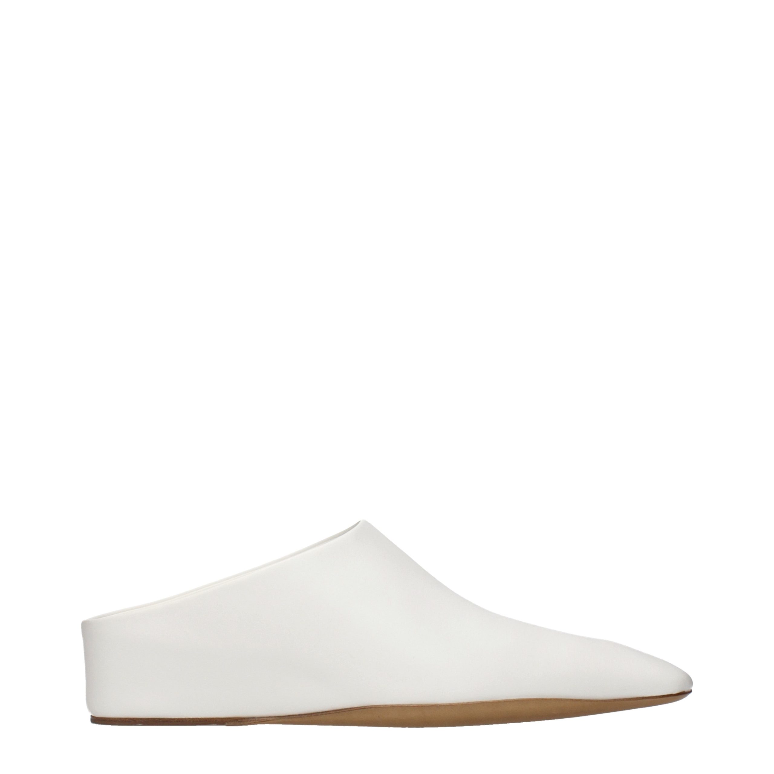 Jil Sander - White Leather Slippers
