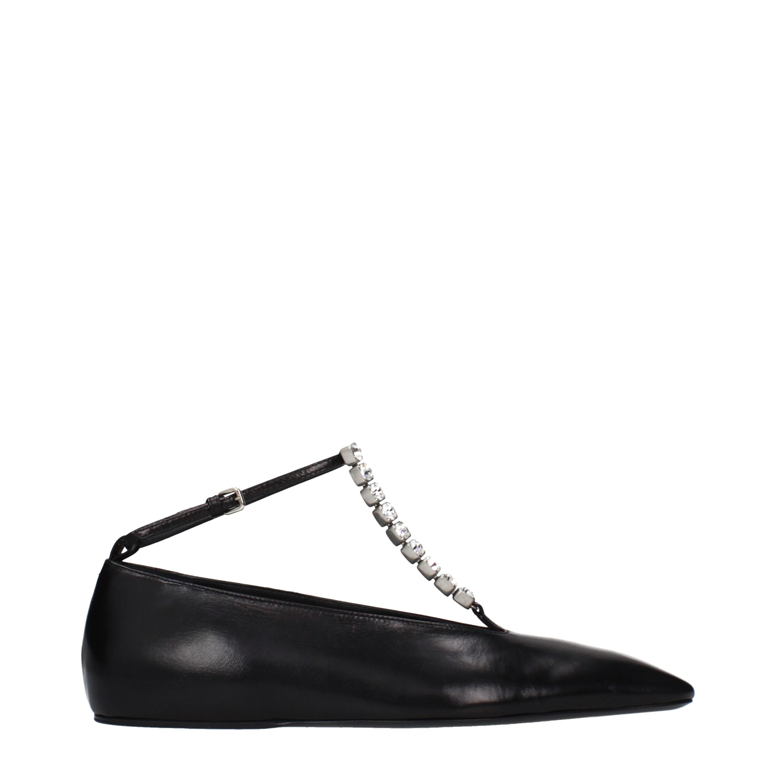 Jil Sander - Black Leather Ballet Flats