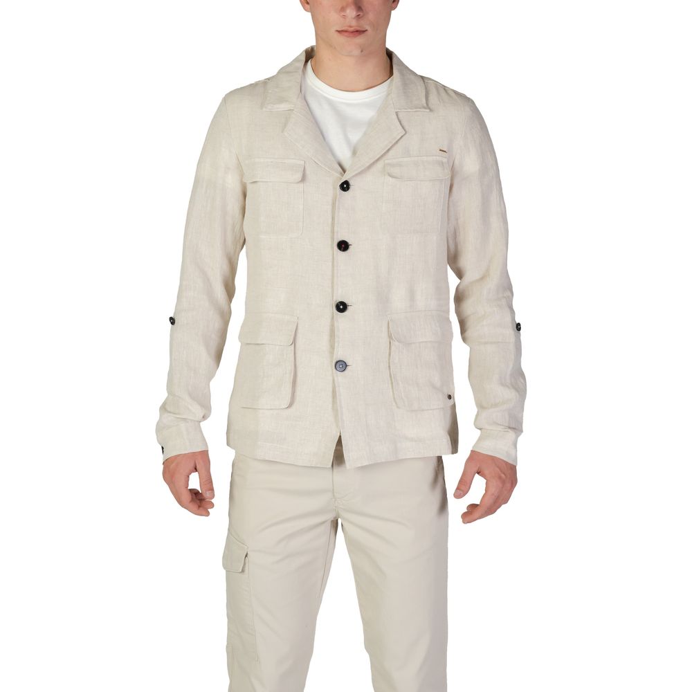 In My Hood - Beige Linen Blazer