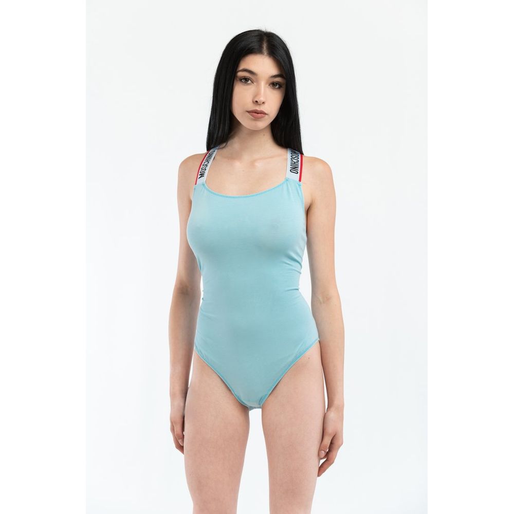 Moschino - Blue Cotton Bodysuit