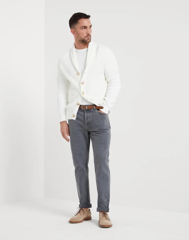 Brunello Cucinelli - Light Blue Cotton Straight-Leg Jeans