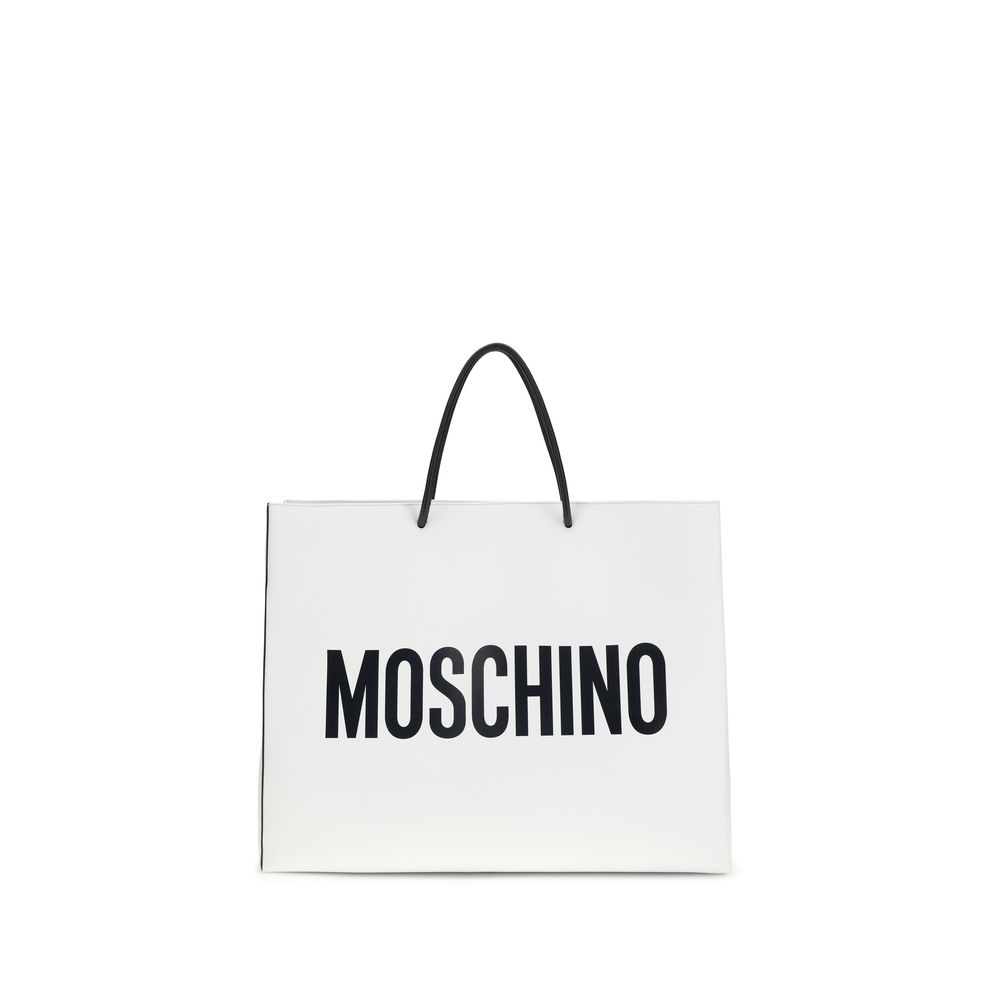 Moschino - White Calf Leather Bos Taurus Handbag