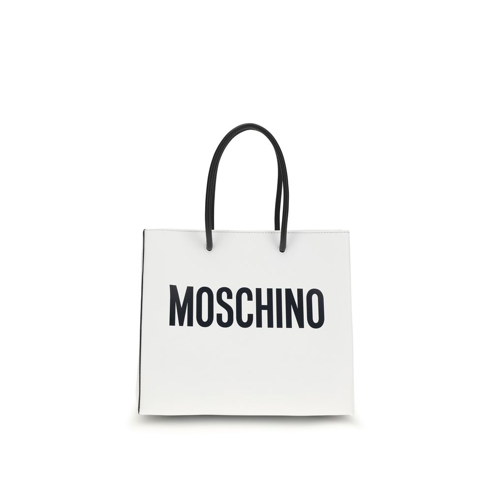 Moschino - White Calf Leather Bos Taurus Handbag