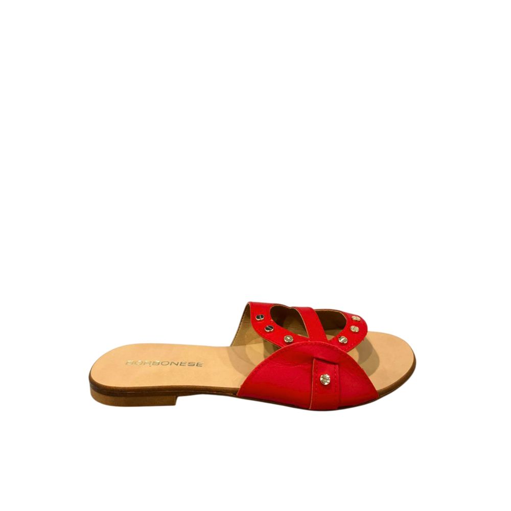 Borbonese - Red Leather Women Sandal
