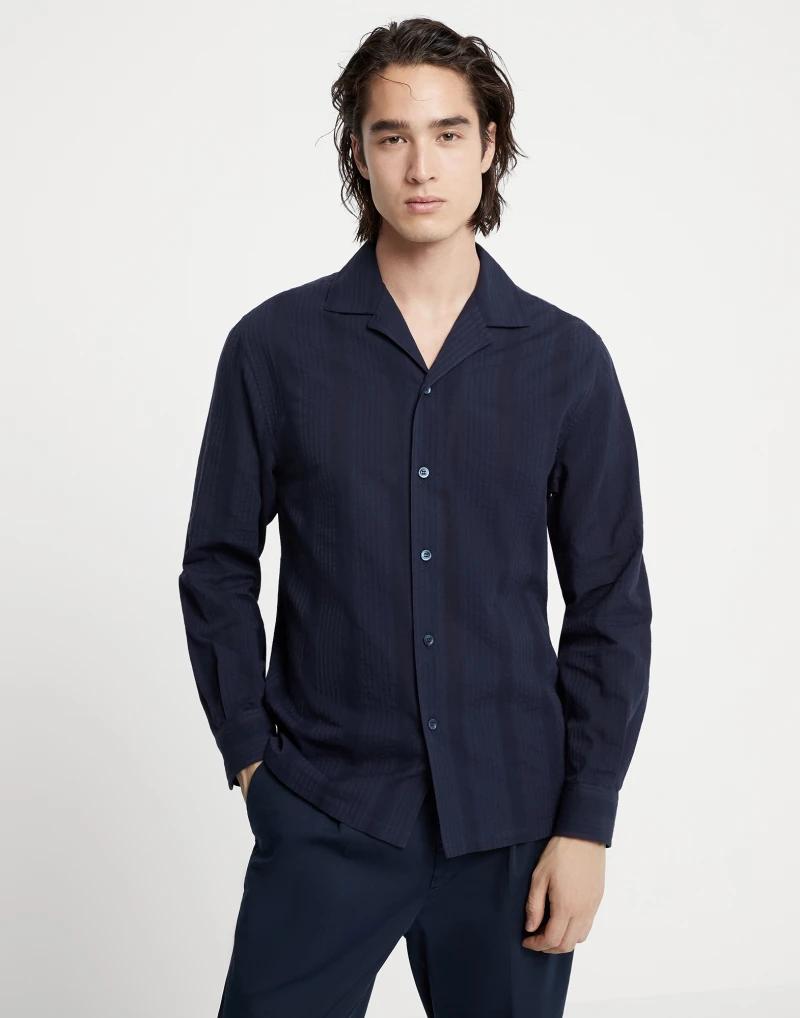 Brunello Cucinelli - Blue Cotton Shirt