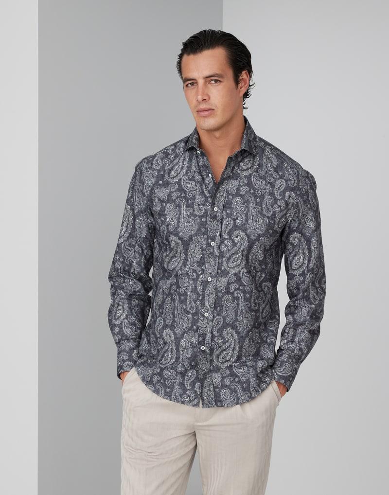 Brunello Cucinelli - Gray Cotton Shirt