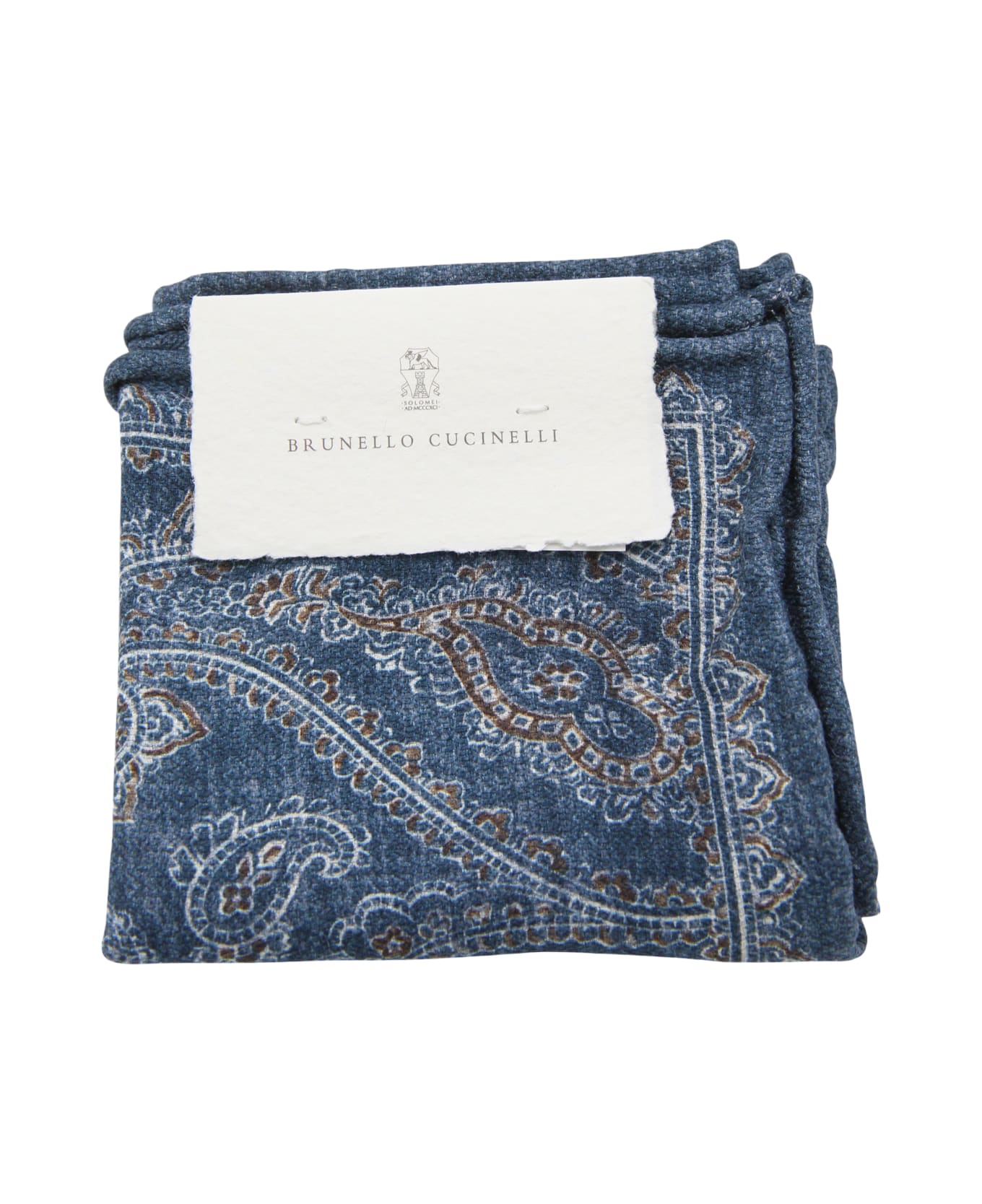 Brunello Cucinelli - Blue Silk Pocket Square