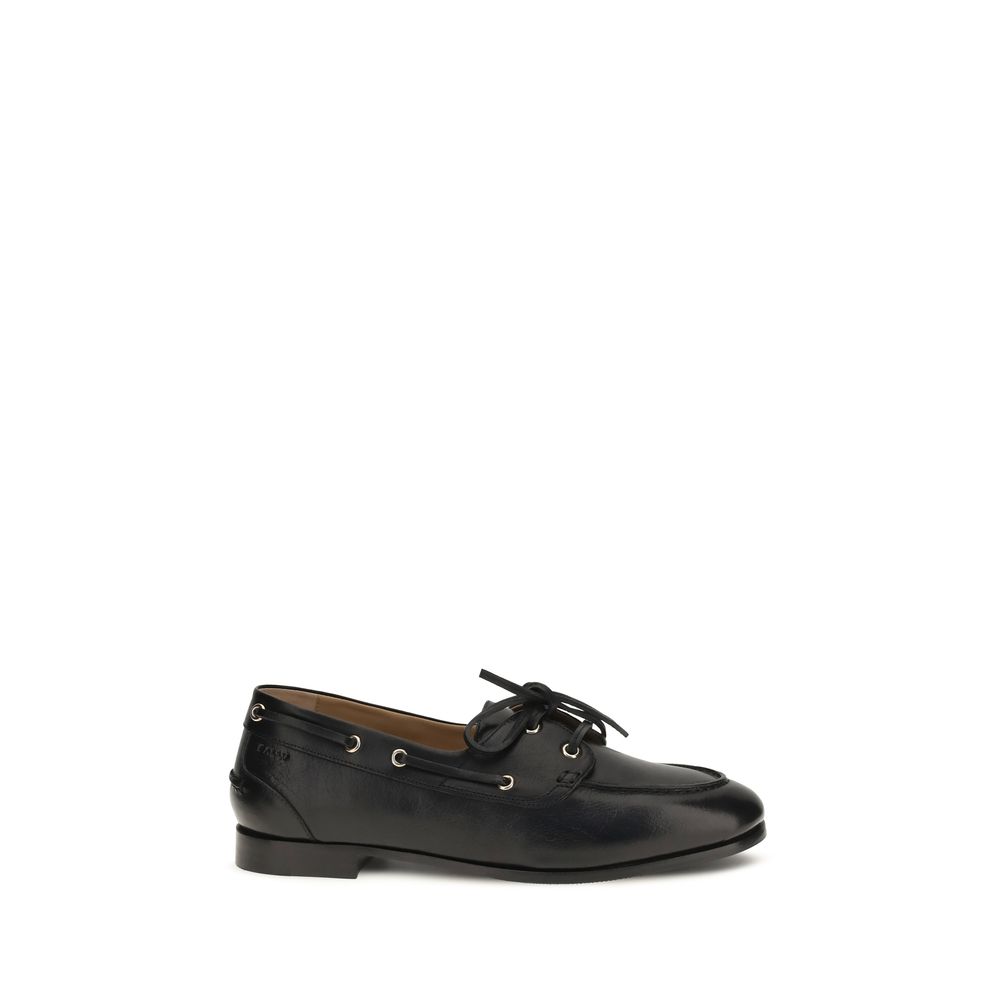 Bally - Black Calf Leather Bos Taurus Slip-On Loafers