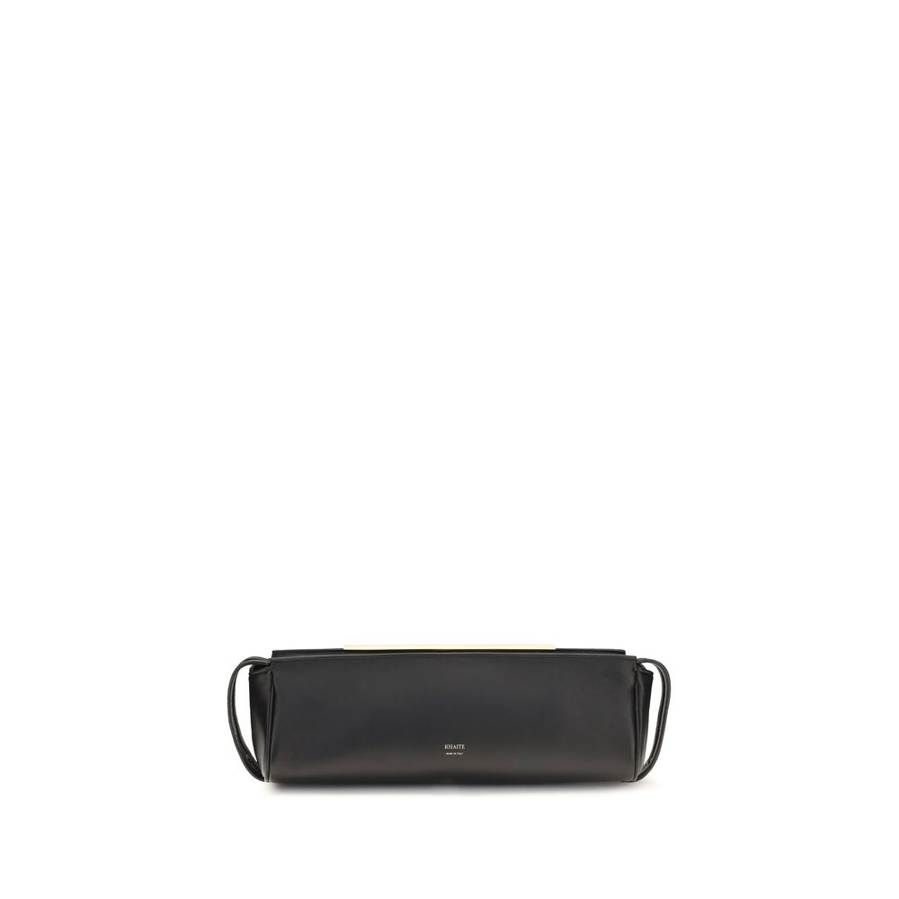 Khaite - Black Calf Leather Bos Taurus Clutch Bag