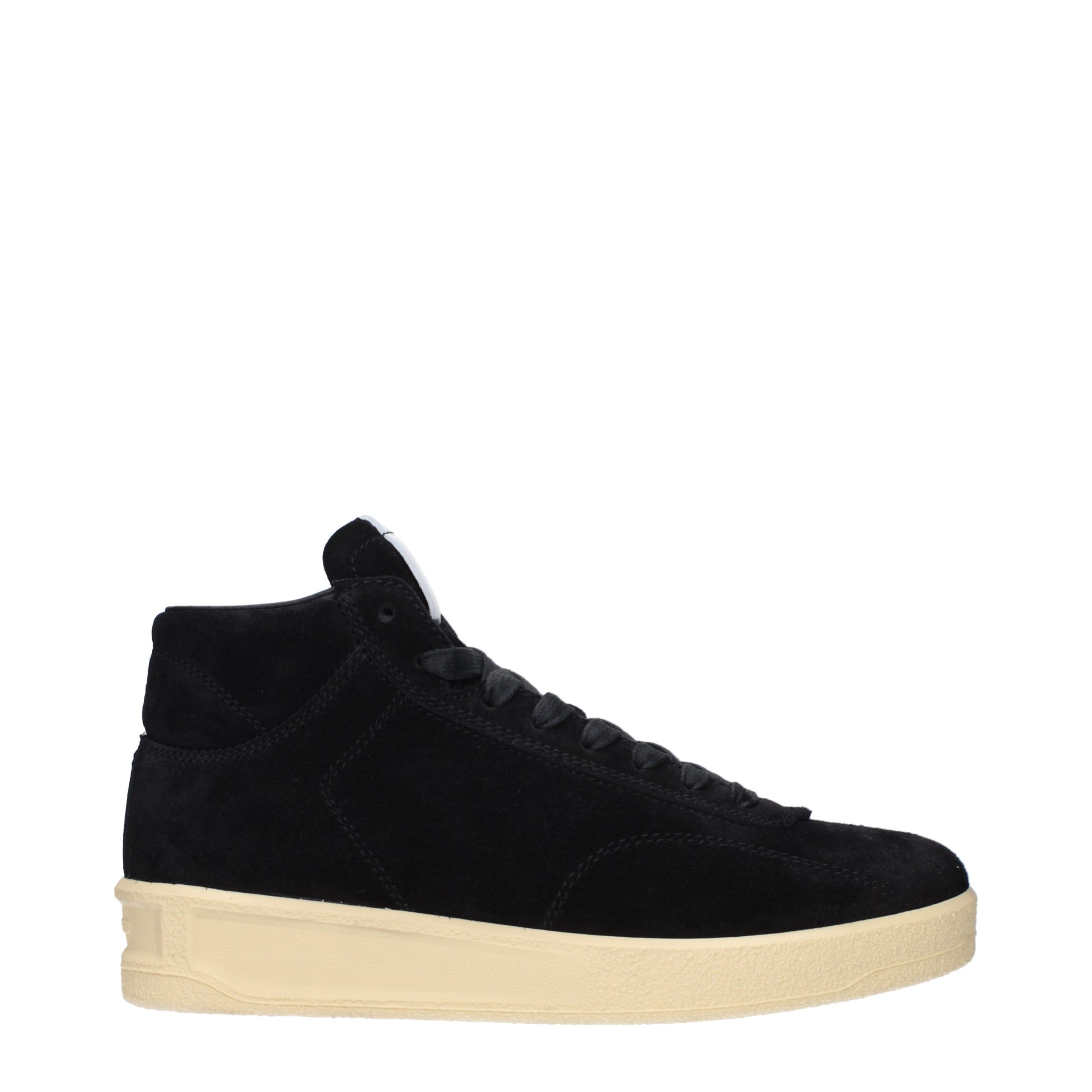 Jil Sander - Black Leather High Top Sneakers