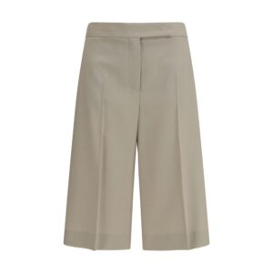 Beige Wool Oves Aries Bermuda Shorts