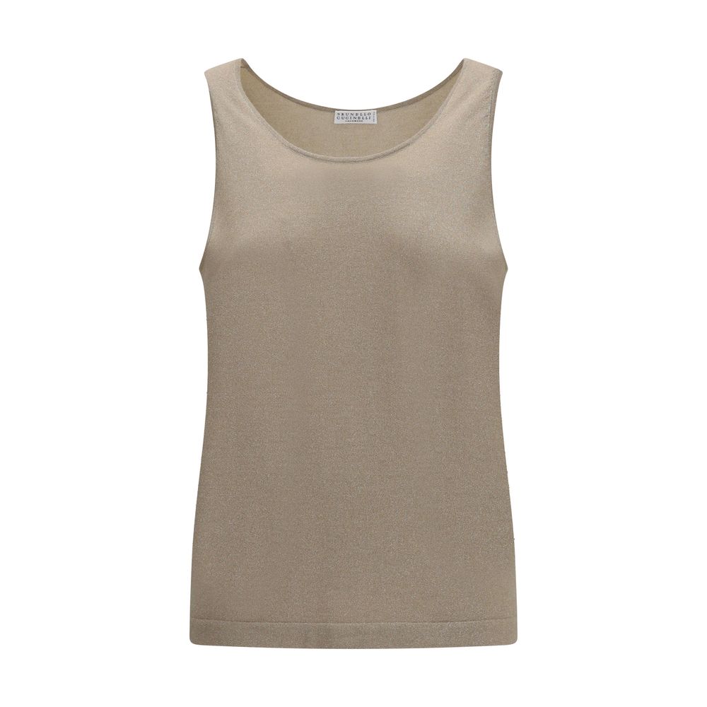 Brunello Cucinelli - Beige Cashmere Tank Tops