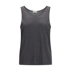 Gray Cashmere Tank Tops