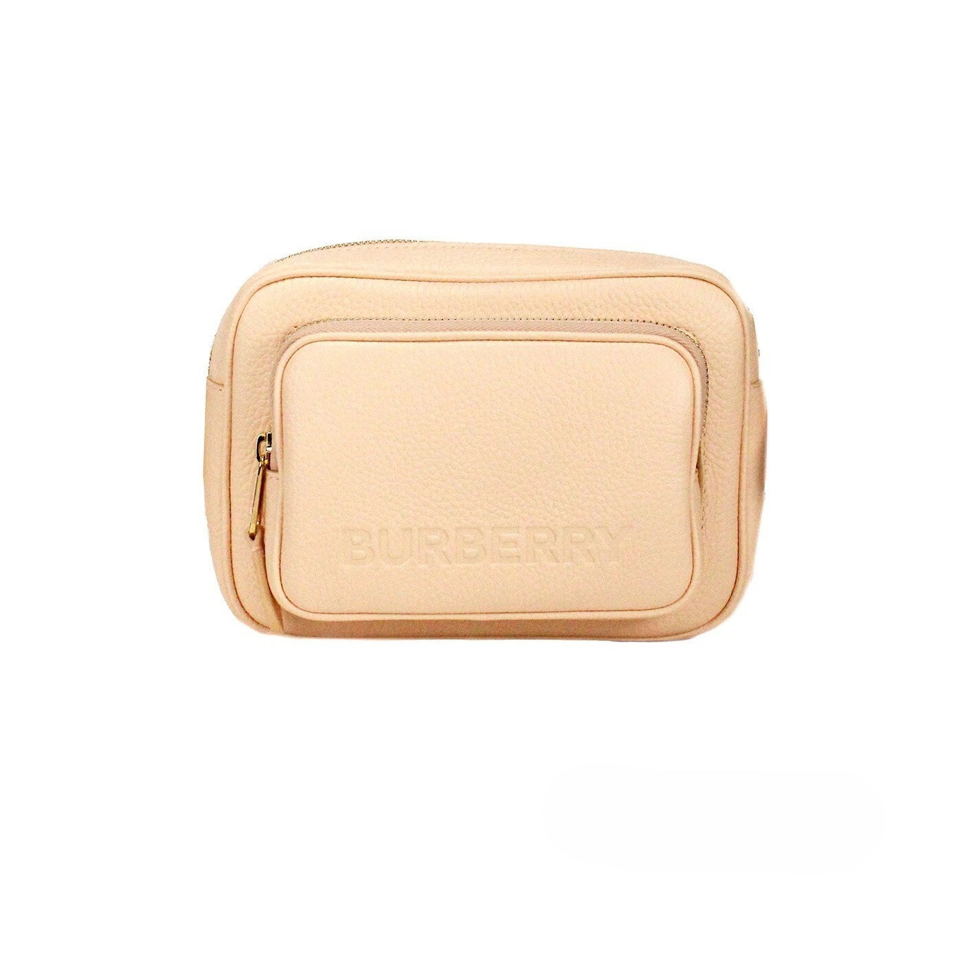 Burberry - Burberry Small Branded Peach Pink Grainy Leather Camera Crossbody Bag