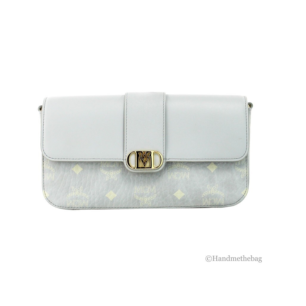 MCM - MCM Small Mode Travia Pebbled Visetos Leather Shoulder Crossbody Clutch Bag