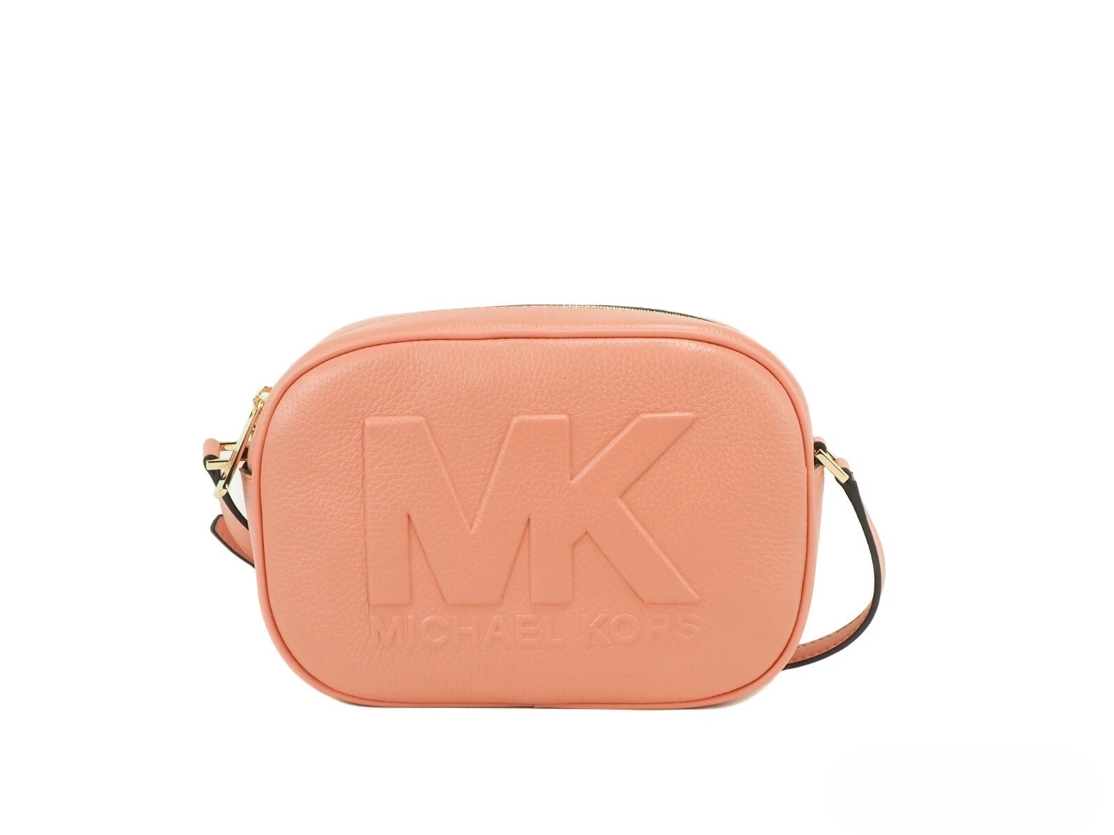Michael Kors - Michael Kors Jet Set Travel Medium Sherbert Leather Oval Camera Crossbody Bag