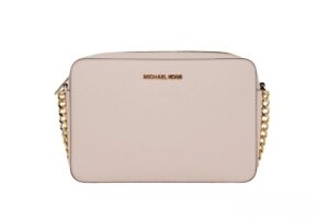 Michael Kors Adult Saffiano Leather East West Crossbody Handbag With 2 Slit Pockets