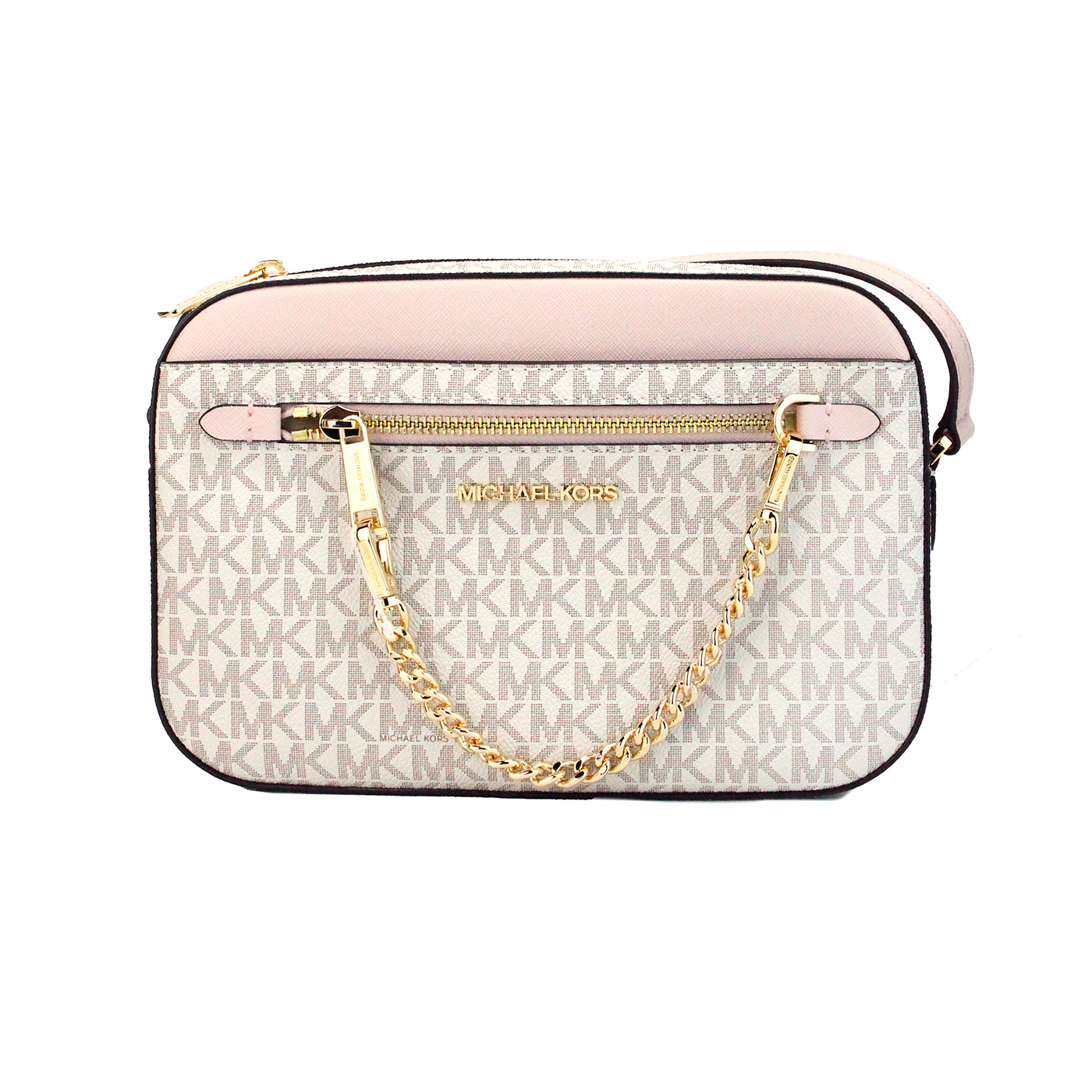 Michael Kors - Michael Kors Adult Saffiano Leather Chain Zip Crossbody Handbag