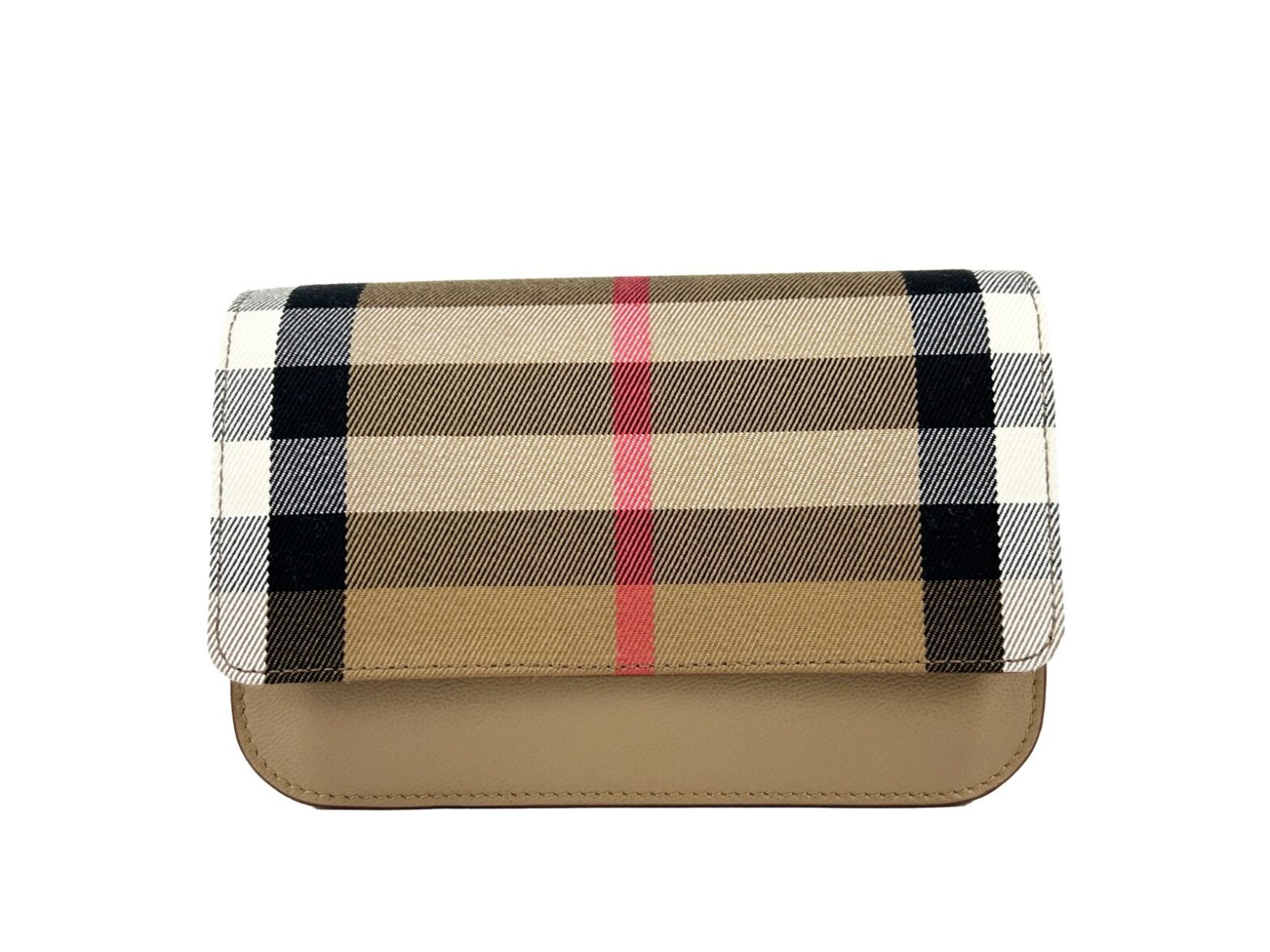 Burberry - Burberry Small Leather Madison Crossbody Check Bag