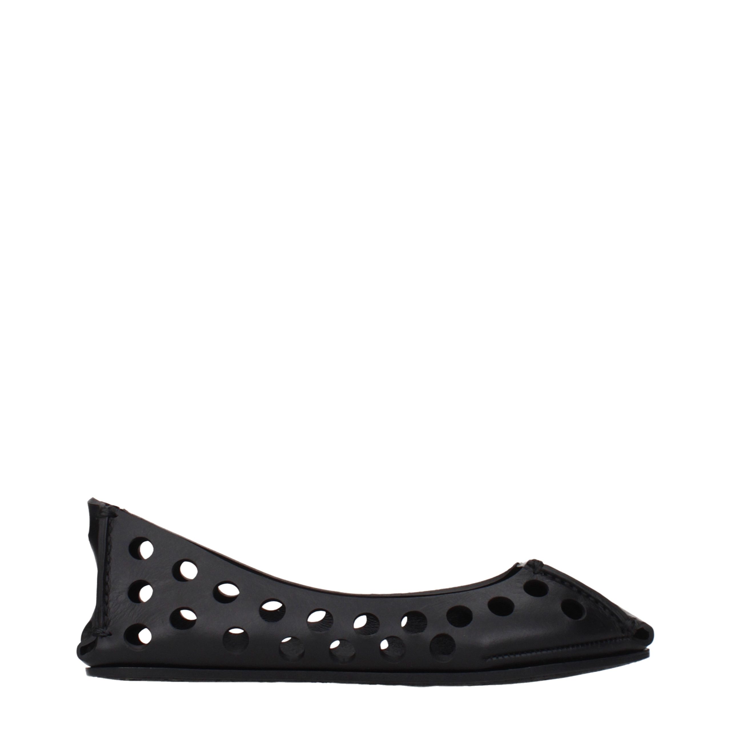 Alaïa - Black Leather Ballet Flats