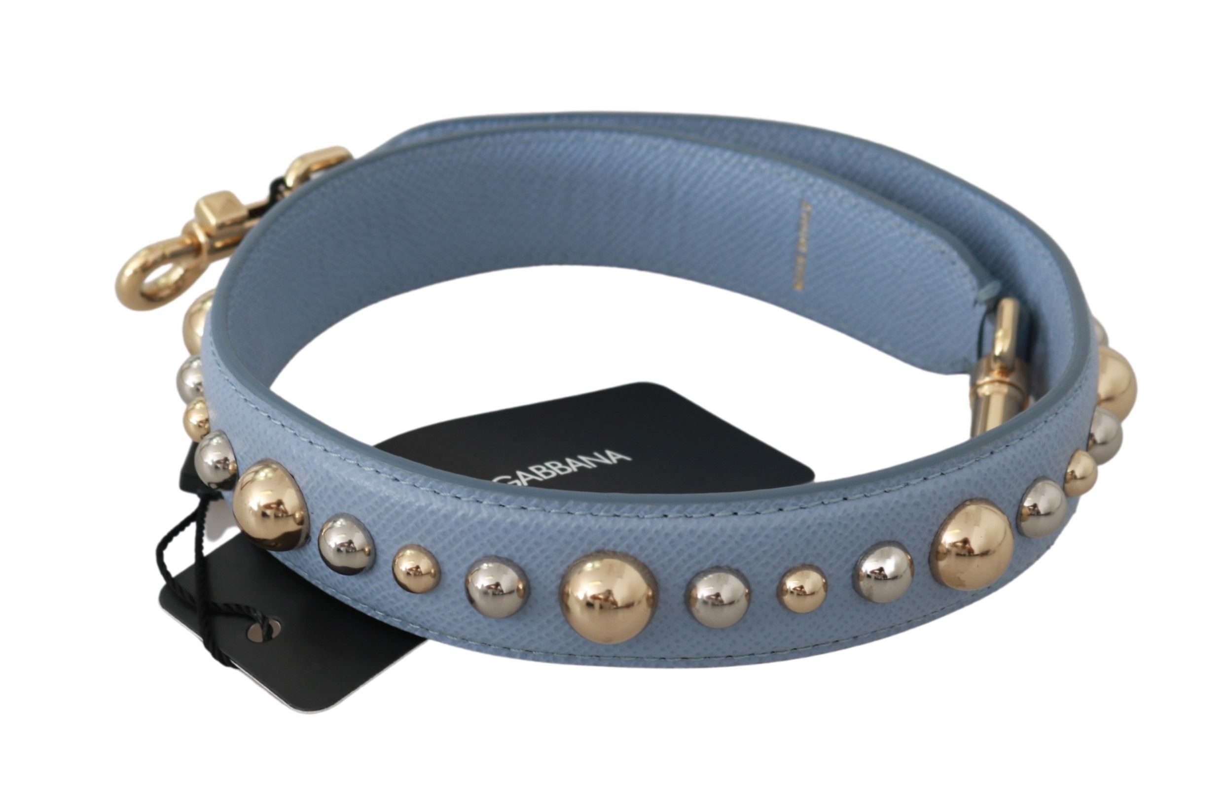 Dolce & Gabbana - Blue Leather Handbag Accessory Shoulder Strap