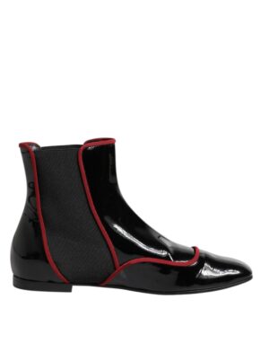 Black Jackie Buttoned Chelsea Boots Shoes