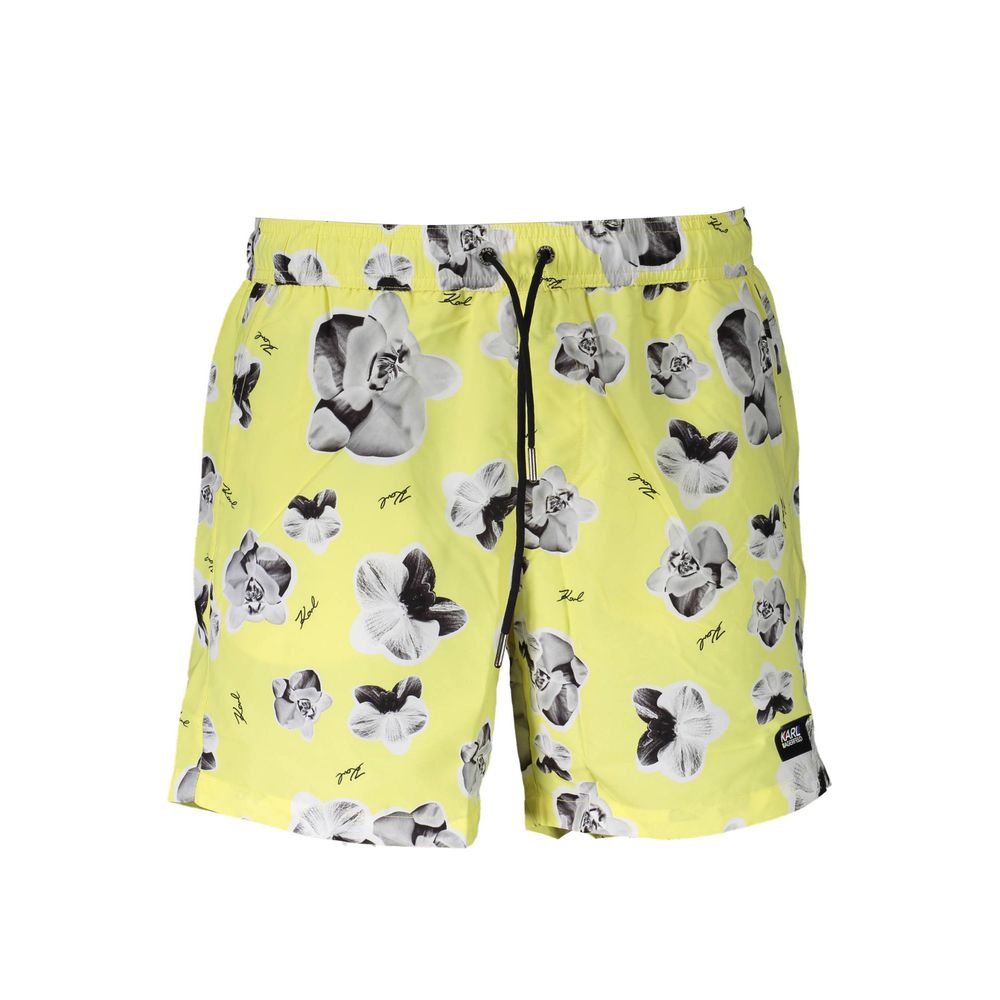 Karl Lagerfeld - Yellow Polyester Men Swim Boxer