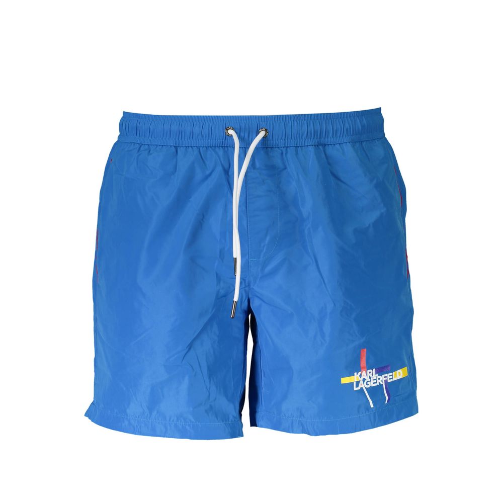 Karl Lagerfeld - Azzurro Polyester Men Swim Boxer