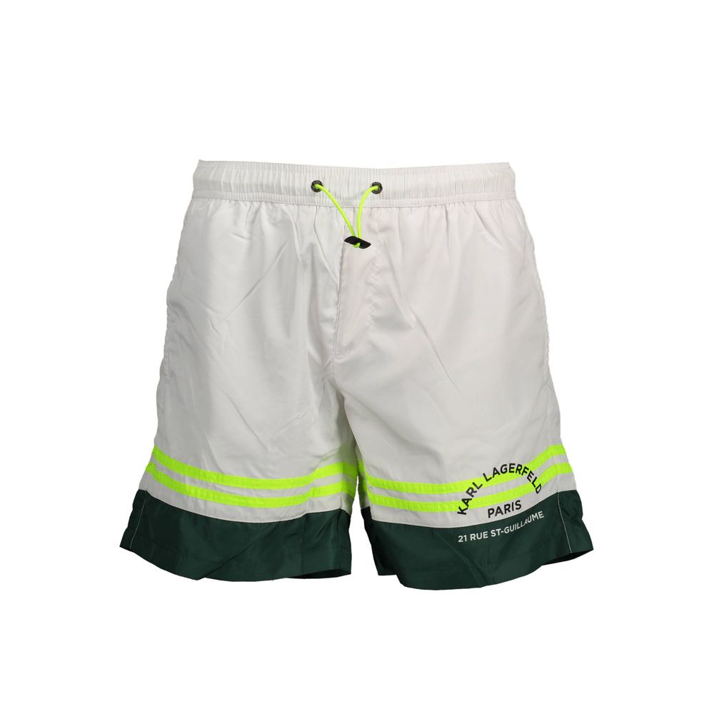 Karl Lagerfeld - Bianco Polyester Men’s Swim Boxer