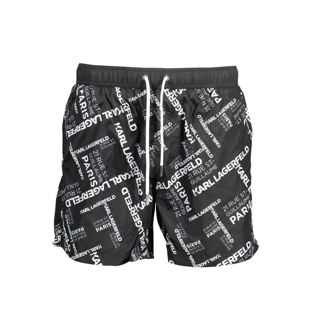 Karl Lagerfeld - Black Polyester Men’s Swim Trunk