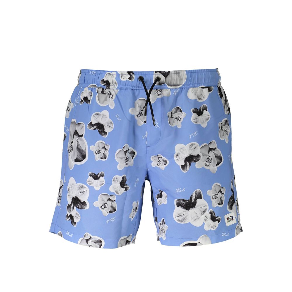Karl Lagerfeld - Azzurro Polyester Men Swim Boxer