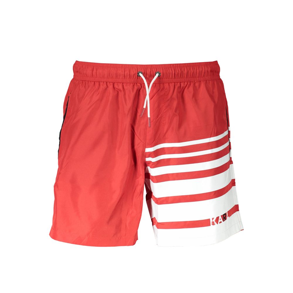 Karl Lagerfeld - Rosso Poliestere Men’s Swim Boxer