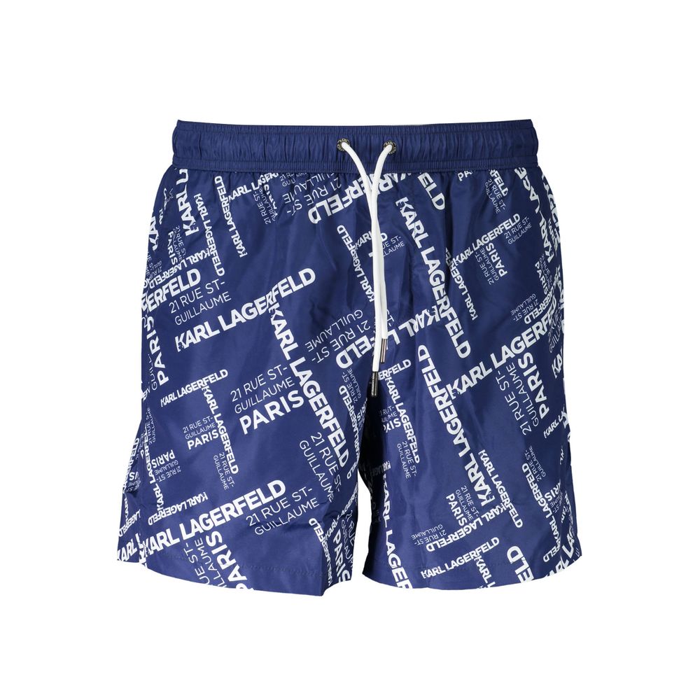 Karl Lagerfeld - Blu Polyester Men Swim Boxer