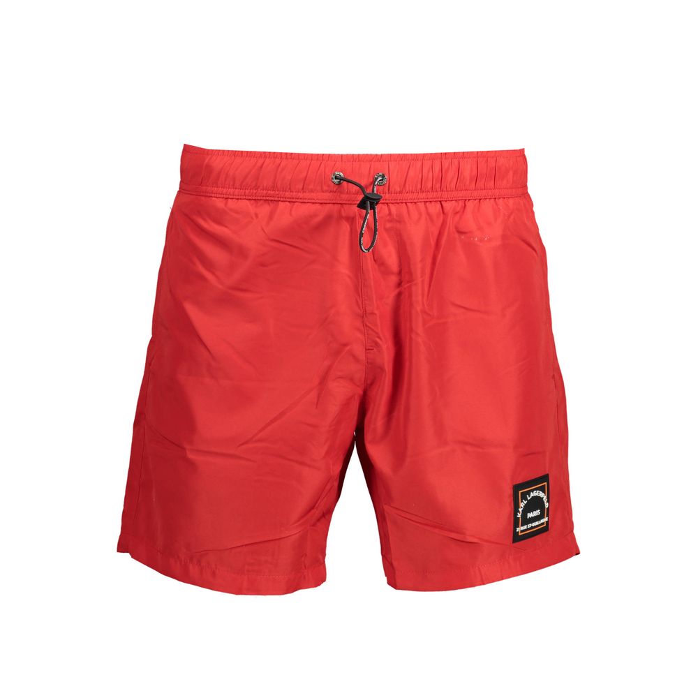 Karl Lagerfeld - Rosso Polyester Men’s Swim Boxer
