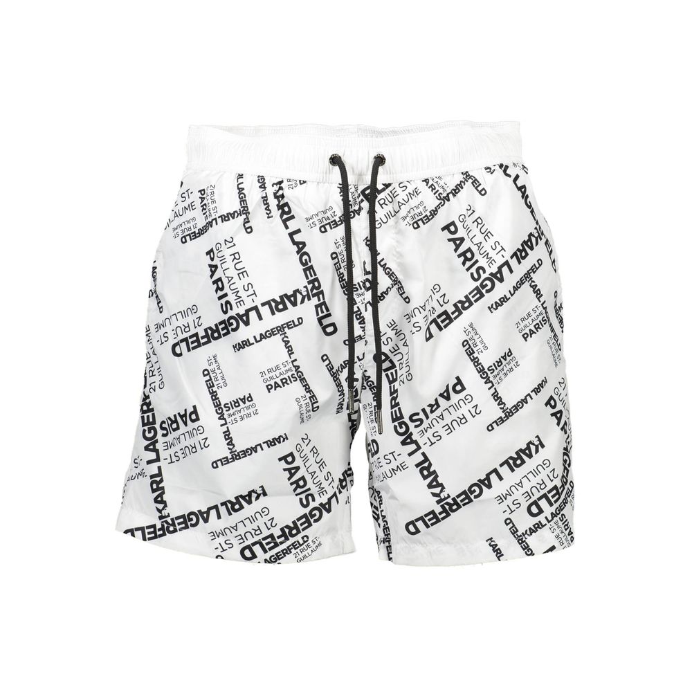 Karl Lagerfeld - White Polyester Men’s Swim Boxer