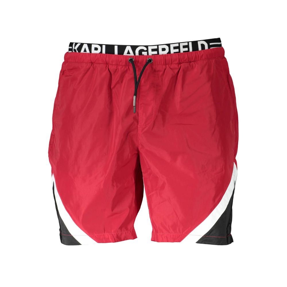 Karl Lagerfeld - Red Polyester Men’s Swim Boxer