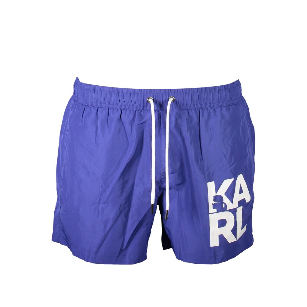 Karl Lagerfeld - Blu Polyester Mens Swim Trunks