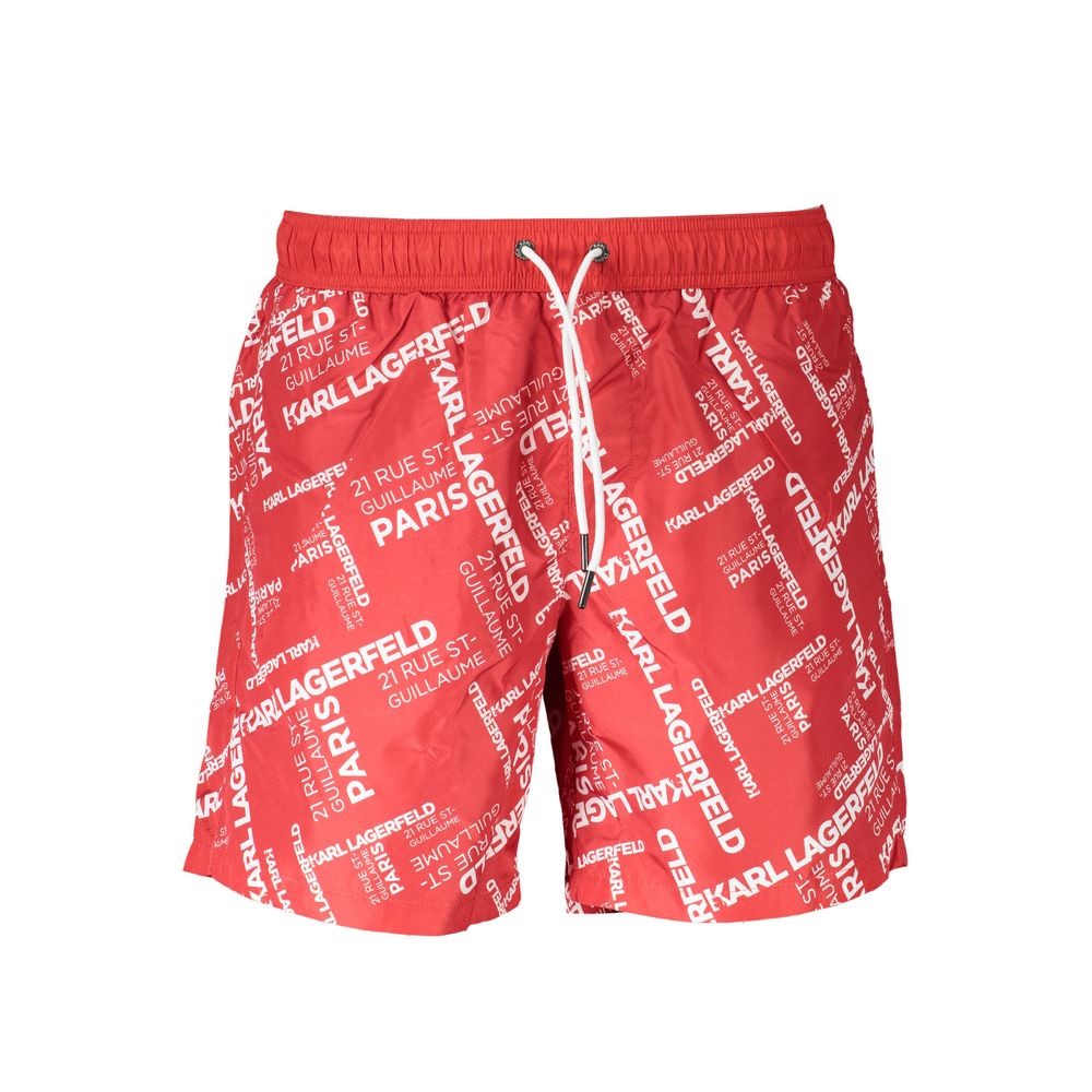Karl Lagerfeld - Rosso Polyester Men’s Swim Boxer