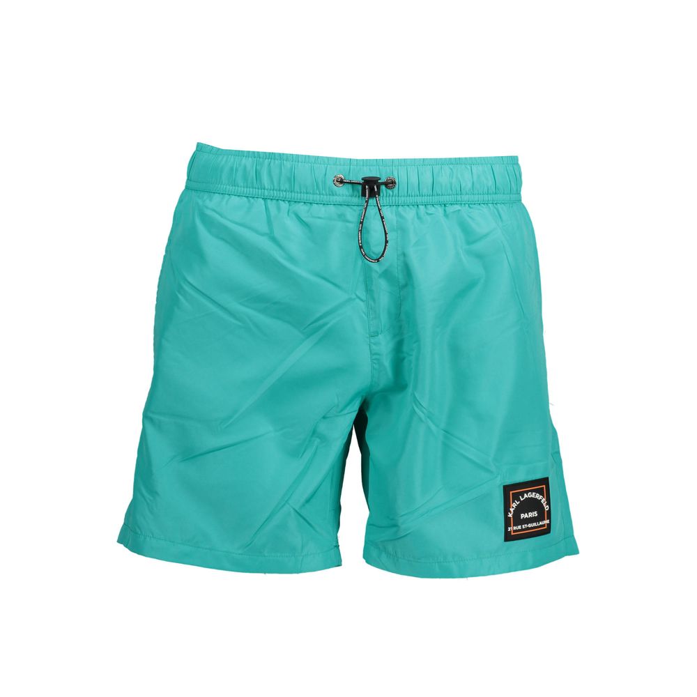 Karl Lagerfeld - Verde Polyester Men’s Swim Boxer