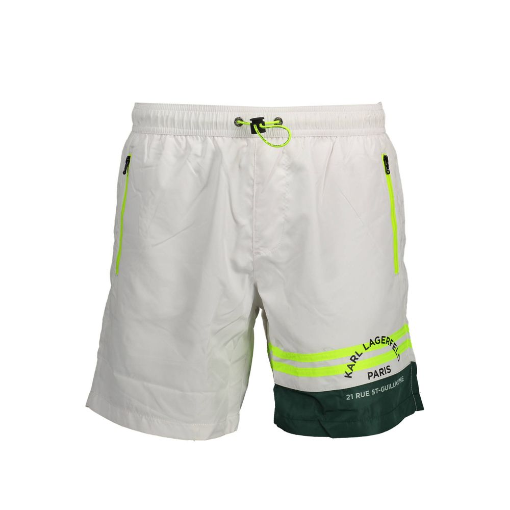 Karl Lagerfeld - White Polyester Men’s Swim Boxer