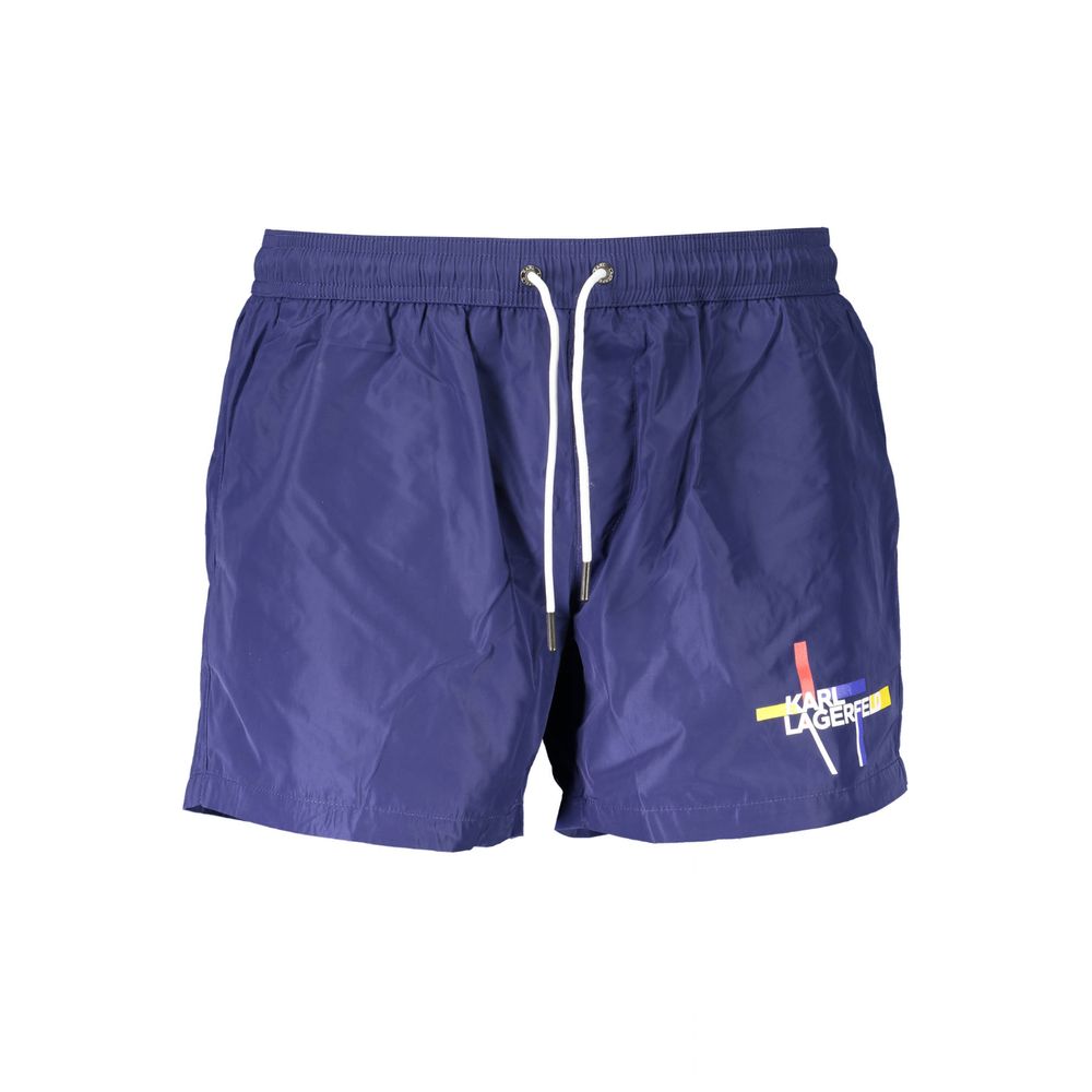 Karl Lagerfeld - Blue Polyester Men’s Swim Boxer