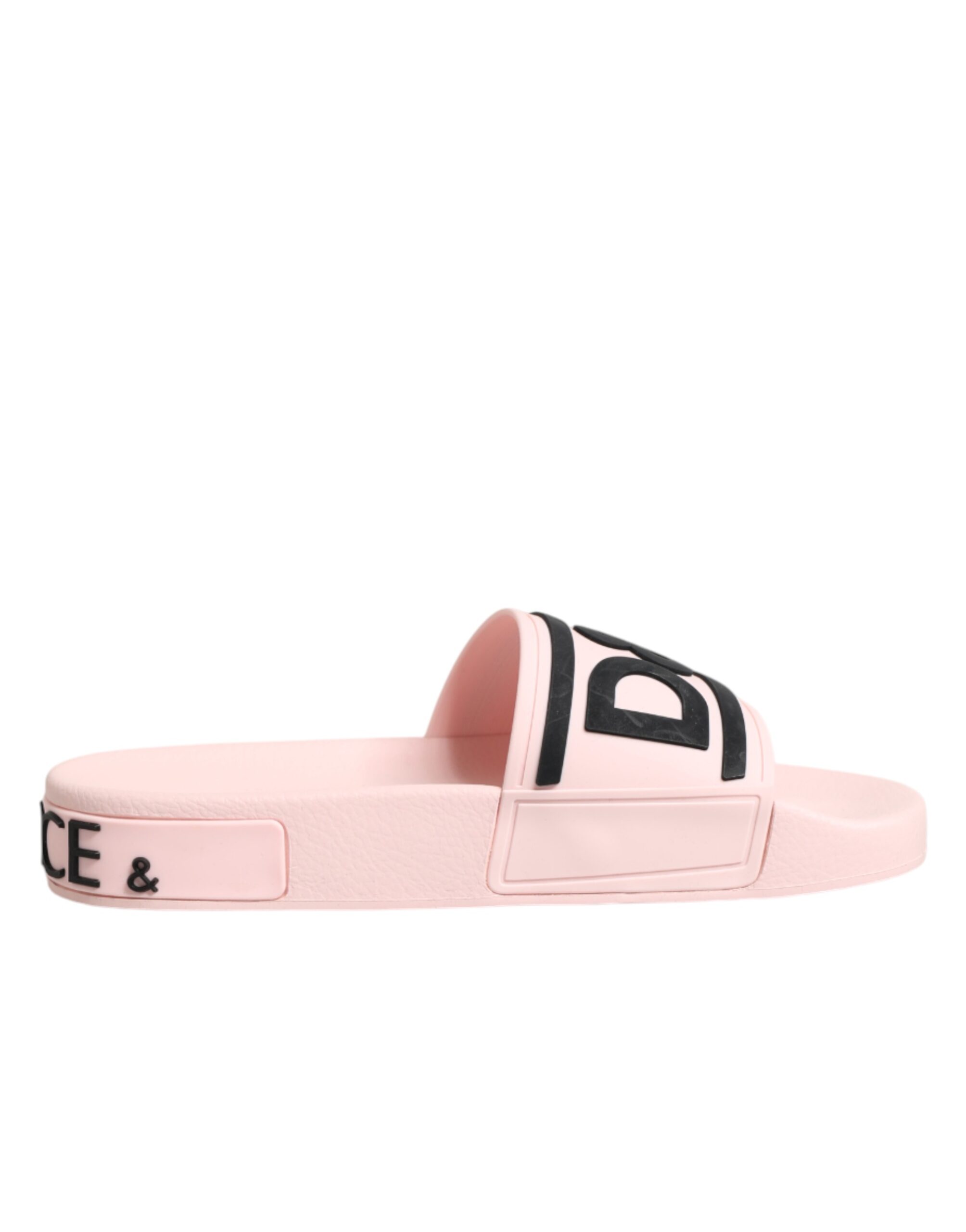 Dolce & Gabbana - Pink Rubber Slides Sandals Beachwear Shoes