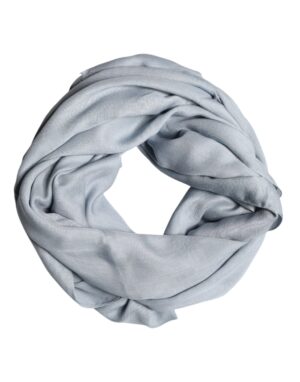 Light Blue Cashmere Knitted Shawl