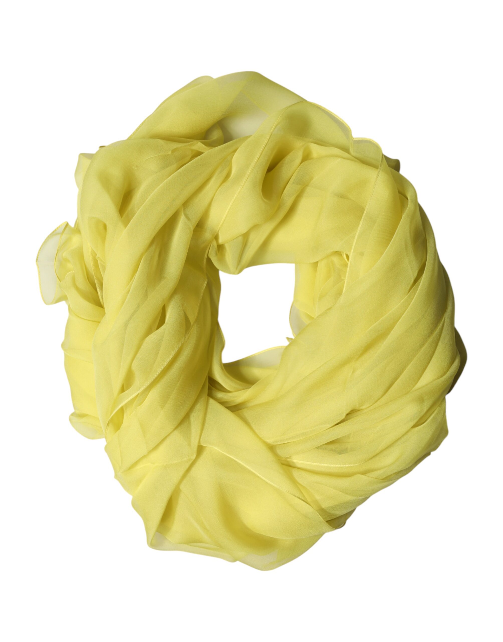 Dolce & Gabbana - Yellow Stole Silk Neck Wrap Shawl Men  Scarf