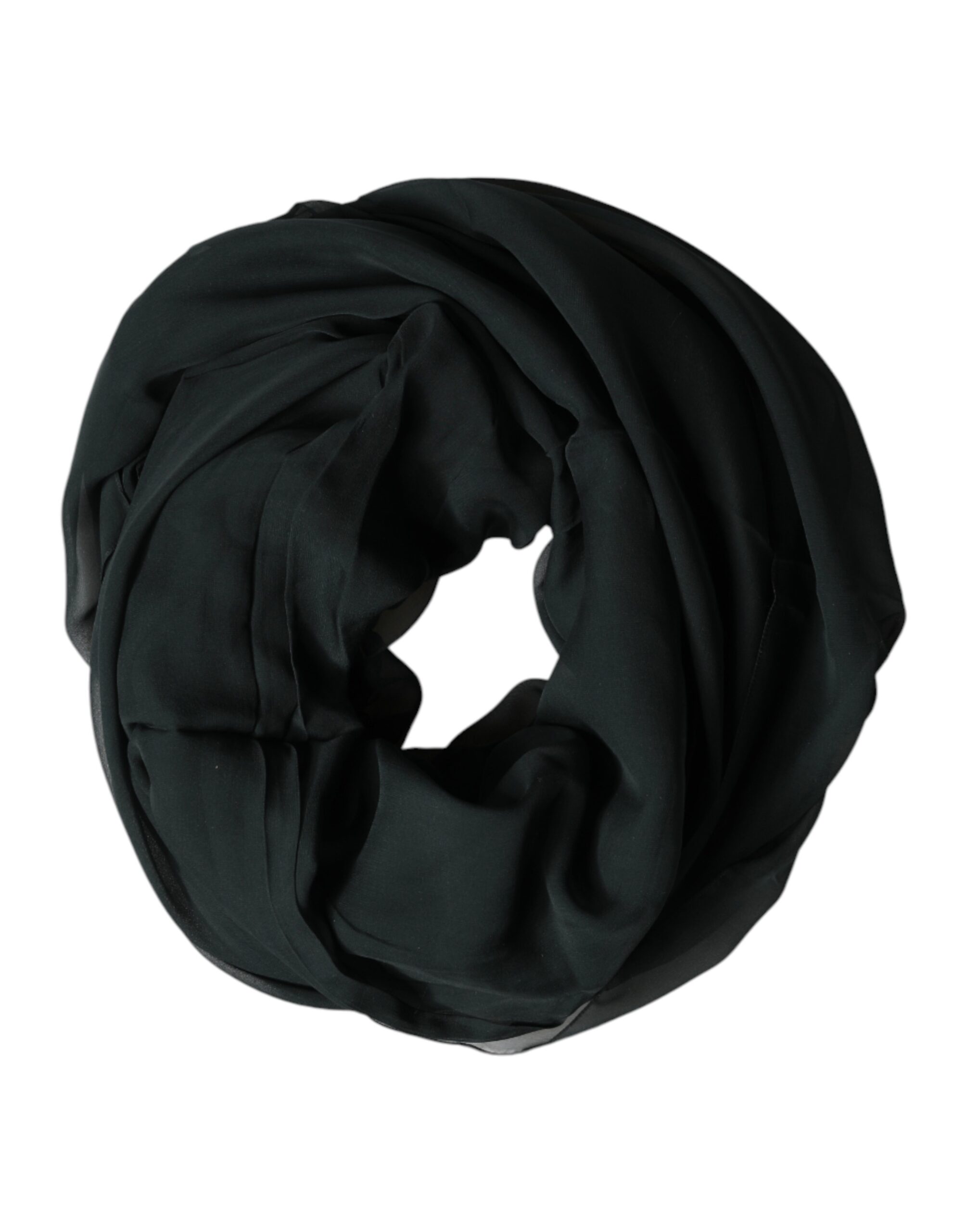 Dolce & Gabbana - Dark Green Stole Silk Neck Wrap Shawl  Scarf
