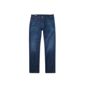 Blue Cotton Straight-Leg Jeans