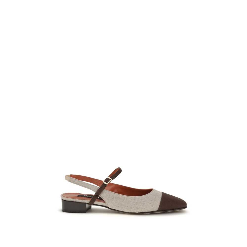 Carel Paris - Beige Cotton Ballet Flats