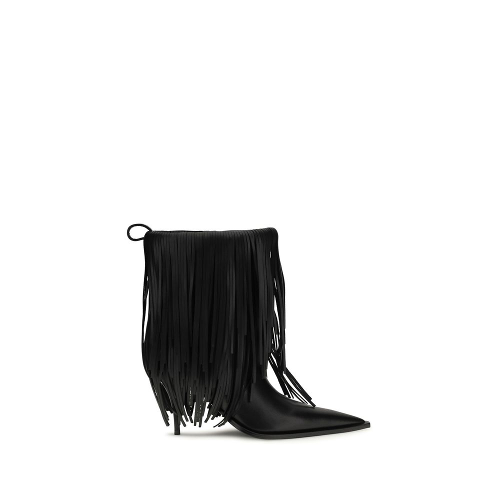 Balenciaga - Black Calf Leather Bos Taurus Ankle Boots