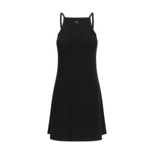Black Viscose Casual Dress